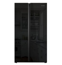 Холодильник HYUNDAI CS6503FV черное стекло