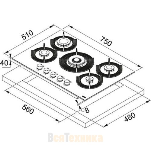 Варочная панель Franke FHMF 755 4G DC C OY