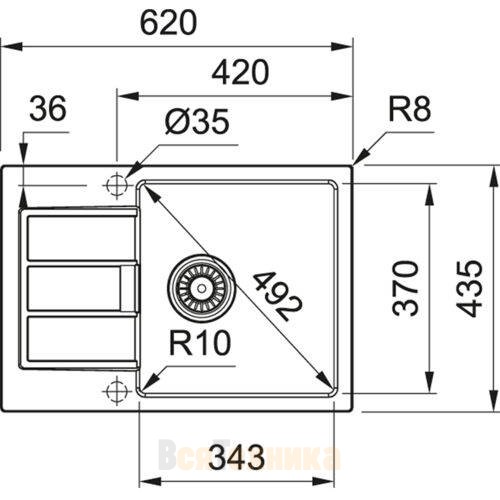 Мойка Franke S2D 611-62/435 143.0628.330