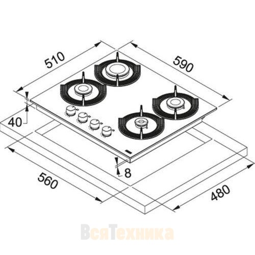 Варочная панель Franke FHMF 604 4G C BK