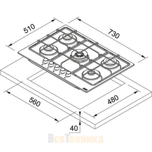 Варочная панель Franke FHSM 755 4G DC XS C
