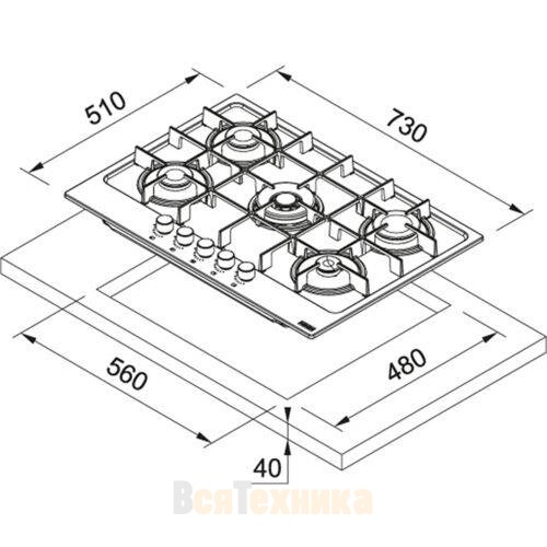 Варочная панель Franke FHMA 755 4G DC XS C