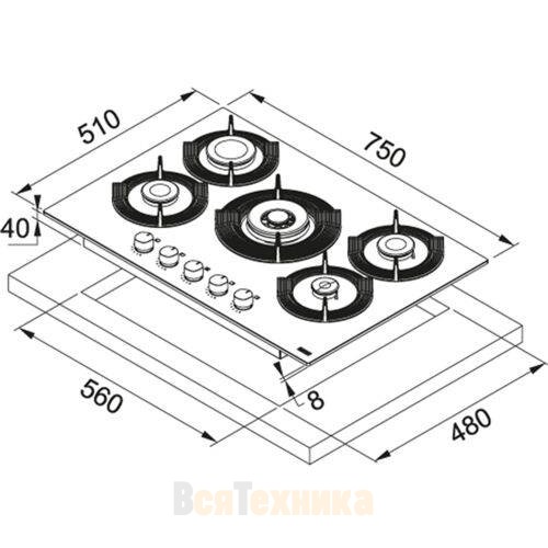 Варочная панель Franke FHMF 755 4G DC C CG