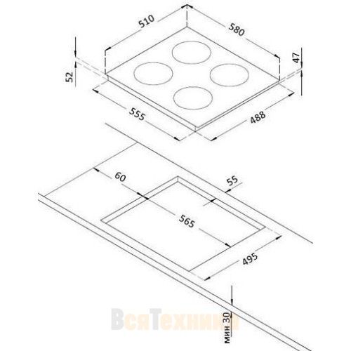 Варочная поверхность Korting HK 60001 B
