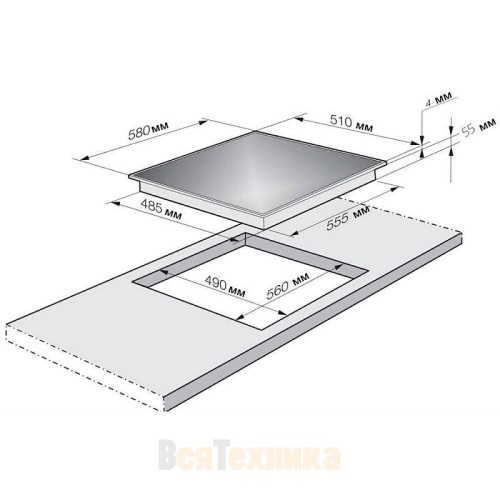 Варочная панель Korting HIB 6409 B