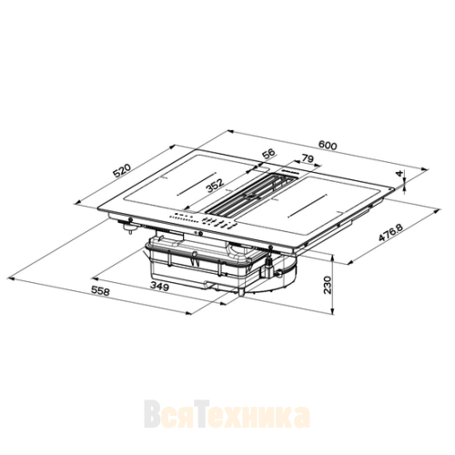 Варочная панель-вытяжка Faber GALILEO SMART BK A600