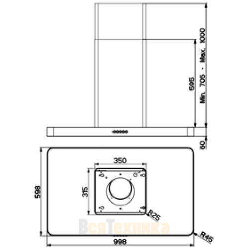 Вытяжка Faber островная T-LIGHT ISOLA EV8P WH MATT A100