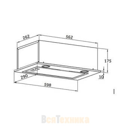 Кухонная вытяжка HOMSair Camelia Power 60RD нержавеющая сталь