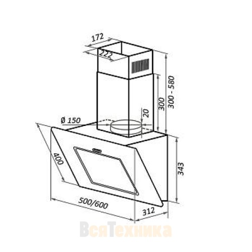 Кухонная вытяжка HOMSair ELF 60