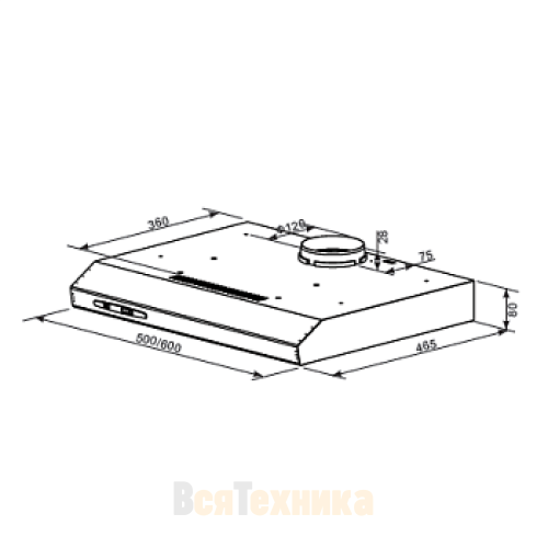 Кухонная вытяжка HOMSair HORIZONTAL 50