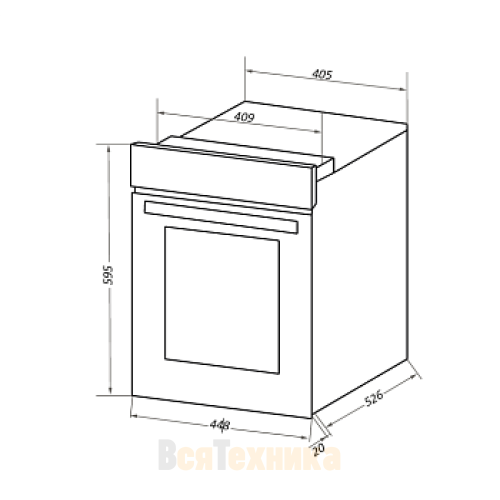 Шкаф духовой электрический HOMSair OES456BK
