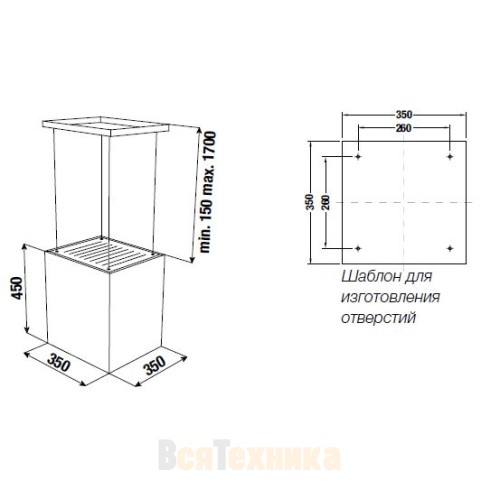 Островная вытяжка Kuppersbusch DI 3800.0 W7 Copper
