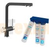 Комплект смеситель Blanco FONTAS SILGRANIT + система фильтрации BWT-БАРЬЕР EXPERT STANDARD Антрацит{Хром}