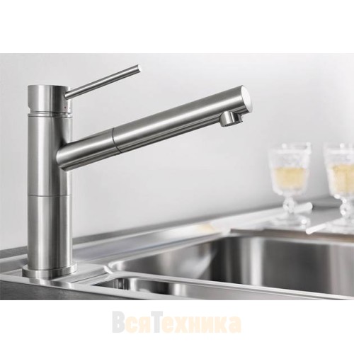 Смеситель Blanco Alta-S Compact Нержавеющая сталь
