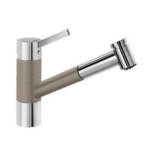 Смеситель Blanco Tivo-S chrome/Silgranit Серый беж{Хром}