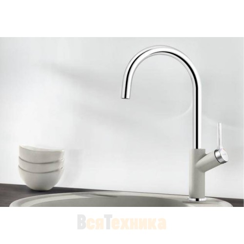 Смеситель Blanco Carena Silgranit Алюметаллик{Хром}