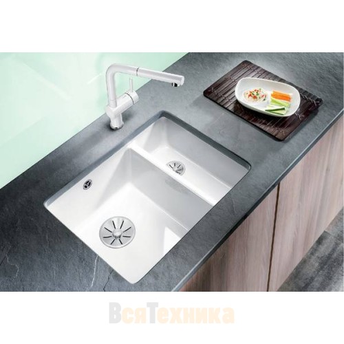 Мойка Blanco Subline 350/150-U PuraDur InFino Глянцевая магнолия