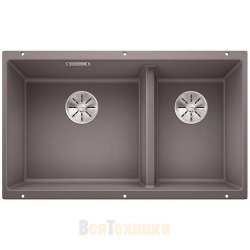 Мойка Blanco SUBLINE 430/270-U отводная арматура InFino® Кофе
