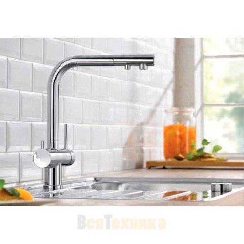 Комплект смеситель Blanco FONTAS II + фильтр для воды BWT-БАРЬЕР EXPERT STANDARD Хром
