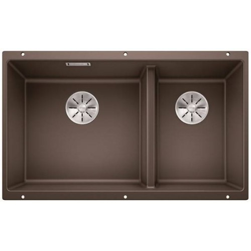 Мойка Blanco SUBLINE 430/270-U отводная арматура InFino® Кофе
