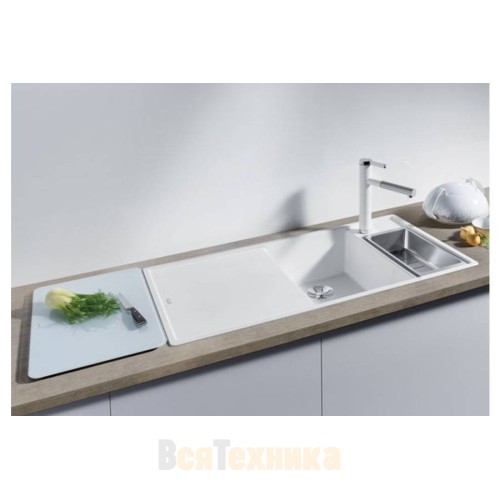 Мойка Blanco AXIA III 6S SILGRANIT доска стекло клапан-автомат Темная скала