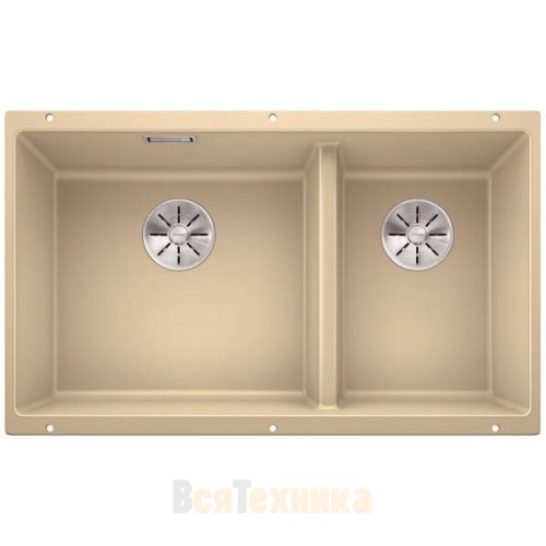 Мойка Blanco SUBLINE 430/270-U отводная арматура InFino® Кофе