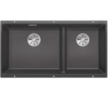 Мойка Blanco SUBLINE 480/320-U отводная арматура InFino® Антрацит