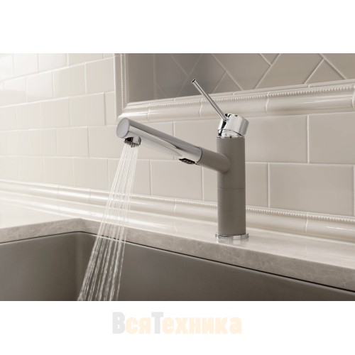 Смеситель Blanco Alta-S compact chrome/Silgranit Белый