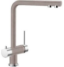 Комплект смеситель Blanco FONTAS SILGRANIT + система фильтрации BWT-БАРЬЕР EXPERT STANDARD Серый беж{Хром}