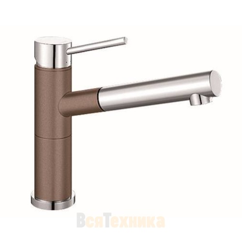 Смеситель Blanco Alta-S compact chrome/Silgranit Белый