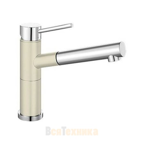 Смеситель Blanco Alta-S compact chrome/Silgranit Белый