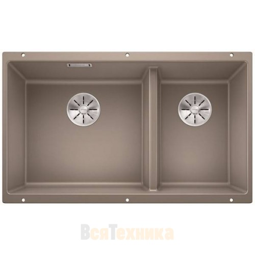 Мойка Blanco SUBLINE 430/270-U отводная арматура InFino® Кофе