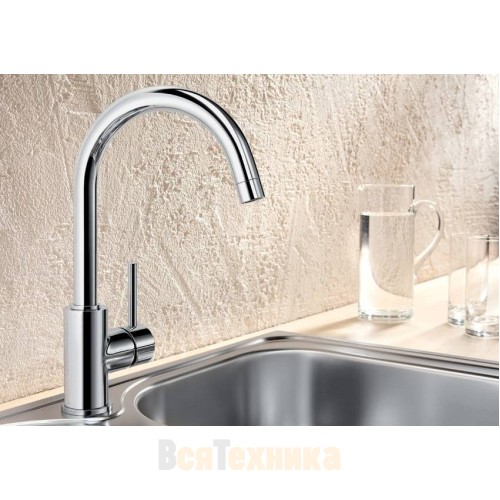 Комплект мойка Blanco Enos 40 S + смеситель MIDA Хром Шампань