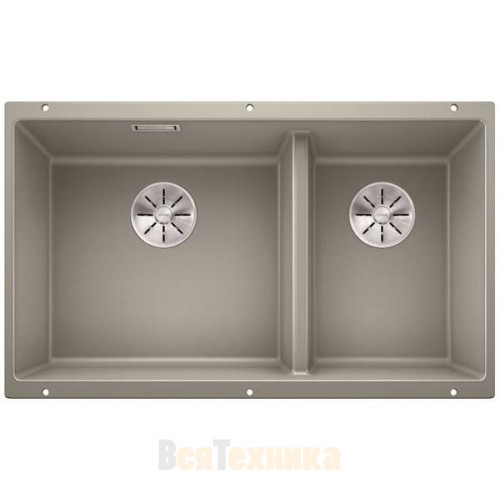 Мойка Blanco SUBLINE 430/270-U отводная арматура InFino® Кофе
