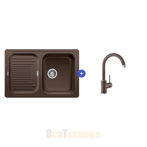 Комплект мойка Blanco Classic 45S + смеситель Mida Silgranit Антрацит