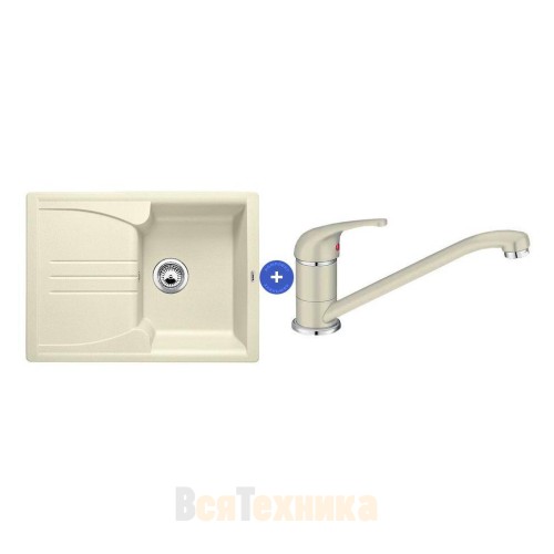 Комплект мойка Blanco Enos 40 S + смеситель Daras Silgranit Шампань