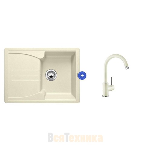 Комплект мойка Blanco Enos 40 S + смеситель MIDA Silgranit