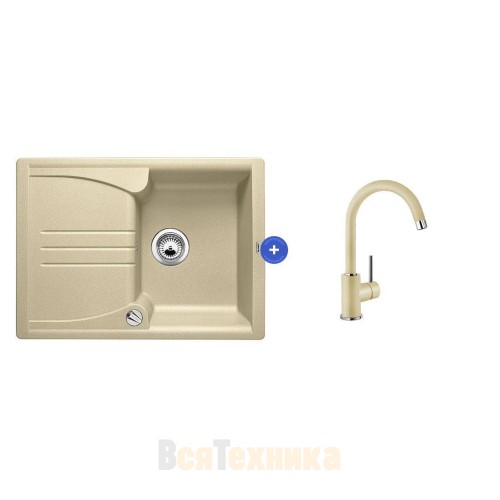 Комплект мойка Blanco Enos 40 S + смеситель MIDA Silgranit
