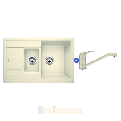 Комплект мойка Blanco Legra 6 S Compact + смеситель Daras Silgranit