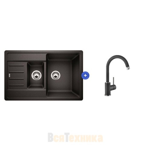 Комплект мойка Blanco Legra 6 S Compact + смеситель Mida Silgranit
