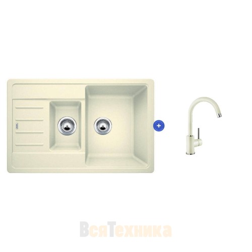 Комплект мойка Blanco Legra 6 S Compact + смеситель Mida Silgranit