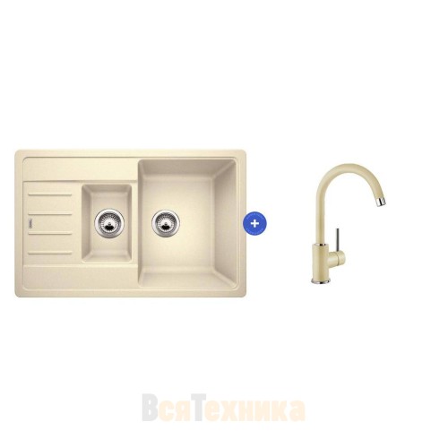 Комплект мойка Blanco Legra 6 S Compact + смеситель Mida Silgranit