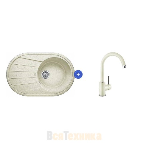 Комплект мойка Blanco Tamos 45 S + смеситель Mida Silgranit