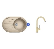 Комплект мойка Blanco Tamos 45 S + смеситель Mida Silgranit