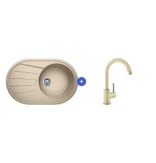 Комплект мойка Blanco Tamos 45 S + смеситель Mida Silgranit