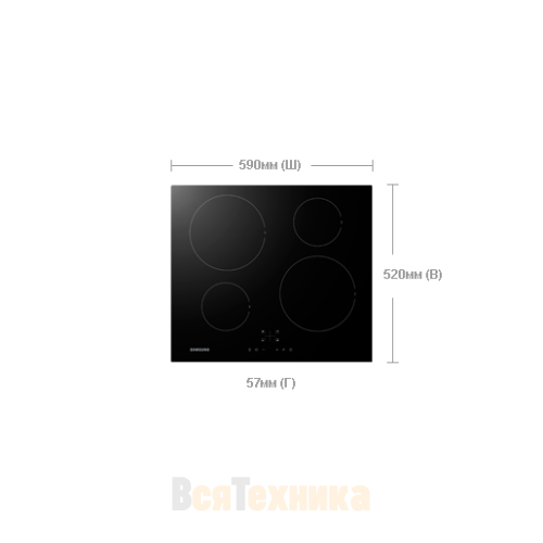 Индукционная панель Samsung NZ64F3NM1AB