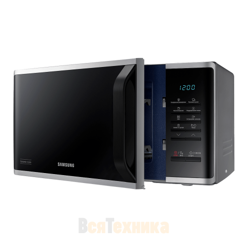 Микроволновая печь Samsung соло 23л, 800 Вт (MS23K3513AS)