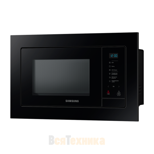 Встраиваемая микроволновая печь Samsung с грилем 23л, 800 Вт (MG23A7118AK)