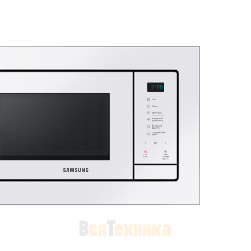Встраиваемая микроволновая печь Samsung с грилем 23л, 800 Вт (MG23A7118AW)