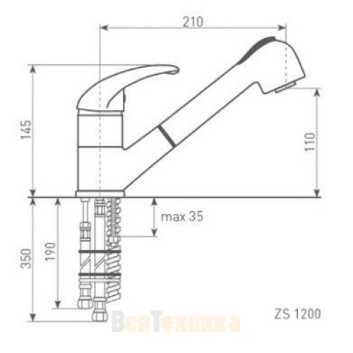 Смеситель Zigmund & Shtain ZS 1200 Индийская ваниль